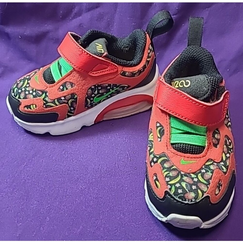 Nike Air Max 200 Fruit Size 5C Toddler Strap Slip On Sneakers Banana Strawberry